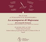 L'ITALIANO E' IL RAGIONARE: A SETTEMBRE IL PROSSIMO APPUNTAMENTO