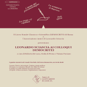 LEONARDO SCIASCIA A SCUOLA: COLLOQUI DEMOCRITEI