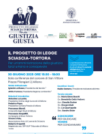 PROGETTO DI LEGGE SCIASCIA TORTORA - PER UN'AMMINISTRAZIONE DELLA GIUSTIZIA (PIU') UMANA E CONSAPEVOLE