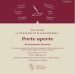 A MILANO LA SECONDA LEZIONE DEL CICLO L'ITALIANO E' IL RAGIONARE