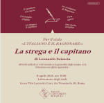 A ROMA LA TERZA LEZIONE SCIASCIANA